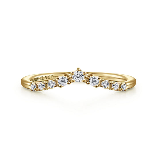 Gabriel - 14K Yellow Gold Diamond Matching Wedding Band