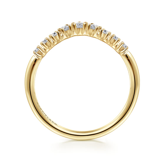 14K Yellow Gold Diamond Matching Wedding Band angle 2