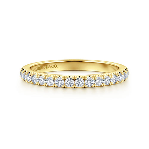 14K Yellow Gold Diamond Matching Wedding Band