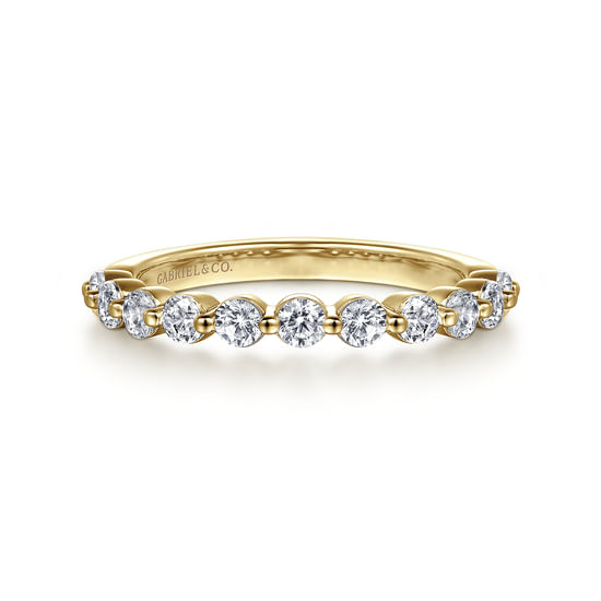 Gabriel - 14K Yellow Gold Diamond Matching Wedding Band