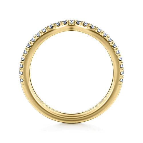 14K Yellow Gold Diamond Matching Wedding Band