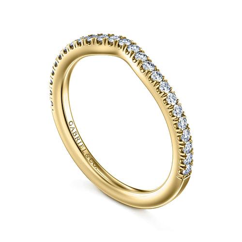 14K Yellow Gold Diamond Matching Wedding Band