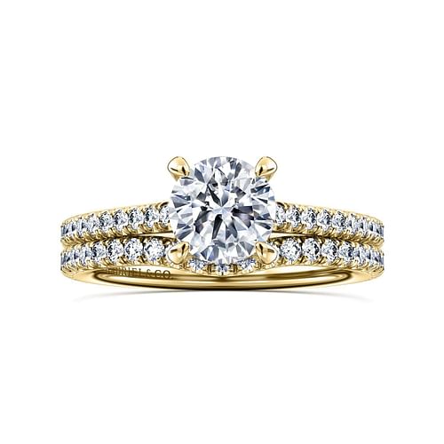 14K Yellow Gold Diamond Matching Wedding Band