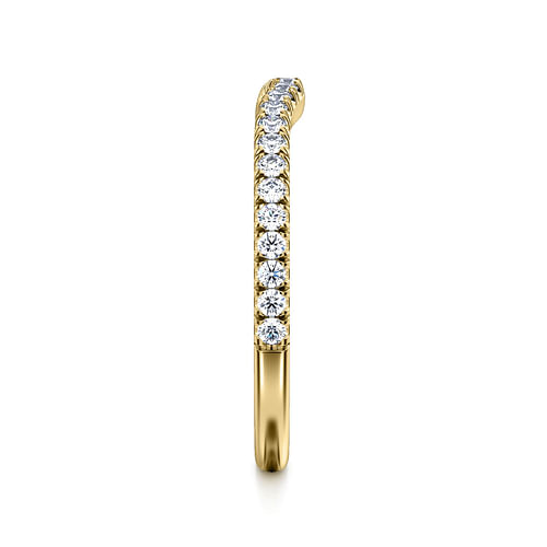 14K Yellow Gold Diamond Matching Wedding Band