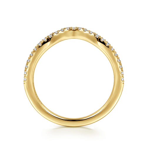 14K Yellow Gold Diamond Matching Wedding Band