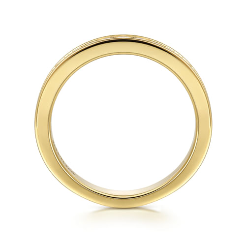 14K Yellow Gold Diamond Matching Wedding Band