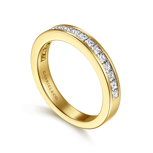 14K Yellow Gold Diamond Matching Wedding Band