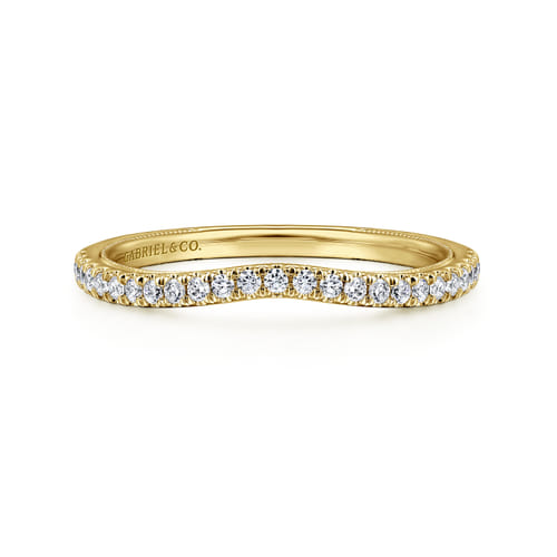 14K Yellow Gold Diamond Matching Wedding Band