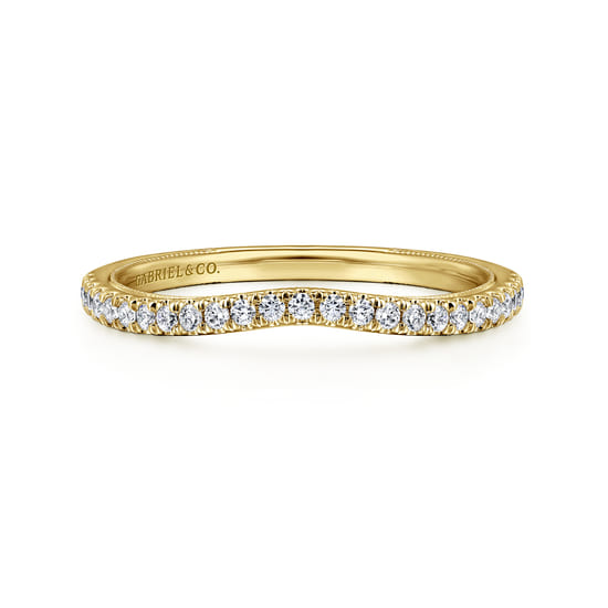 Gabriel - 14K Yellow Gold Diamond Matching Wedding Band