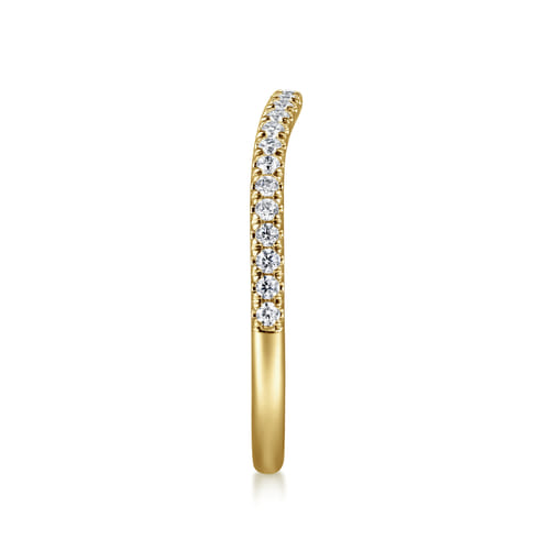 14K Yellow Gold Diamond Matching Wedding Band