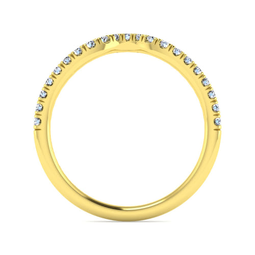 14K Yellow Gold Diamond Matching Wedding Band