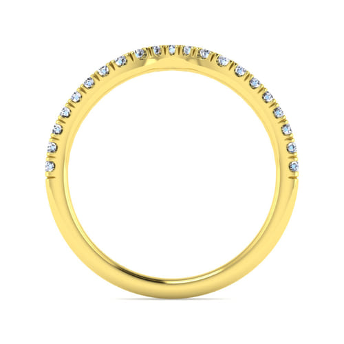 14K Yellow Gold Diamond Matching Wedding Band