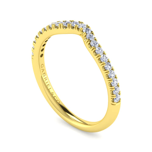 14K Yellow Gold Diamond Matching Wedding Band