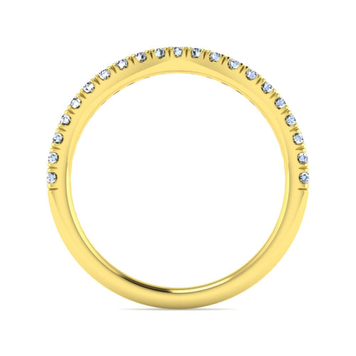 14K Yellow Gold Diamond Matching Wedding Band