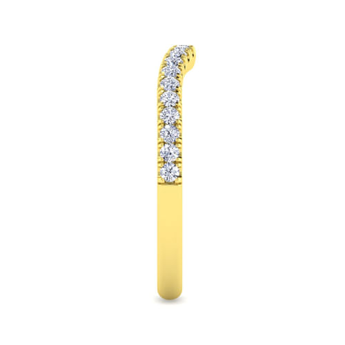 14K Yellow Gold Diamond Matching Wedding Band