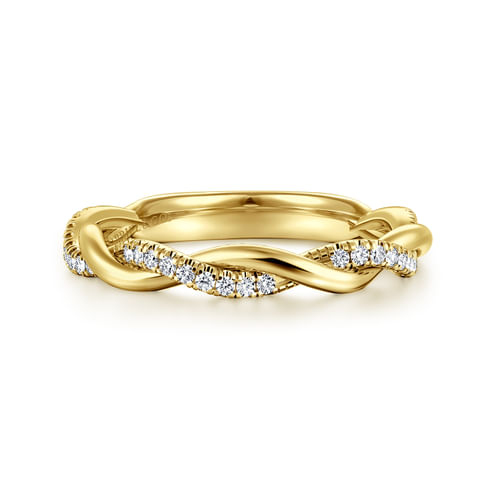 14K Yellow Gold Diamond Matching Wedding Band