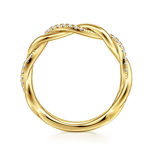 14K Yellow Gold Diamond Matching Wedding Band