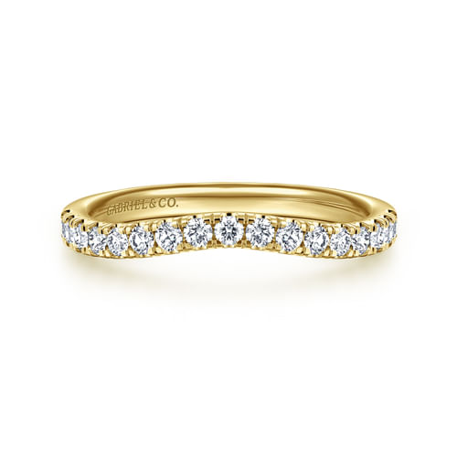 14K Yellow Gold Diamond Matching Wedding Band