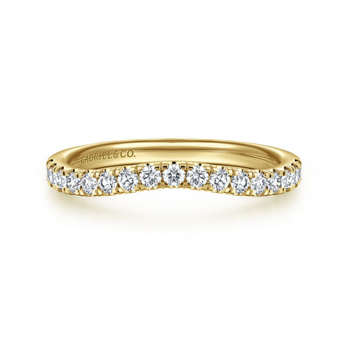 14K Yellow Gold Diamond Matching Wedding Band