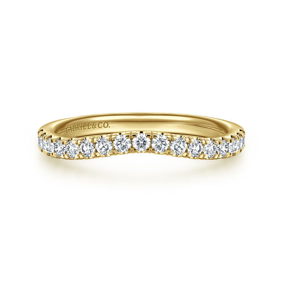 Gabriel - 14K Yellow Gold Diamond Matching Wedding Band