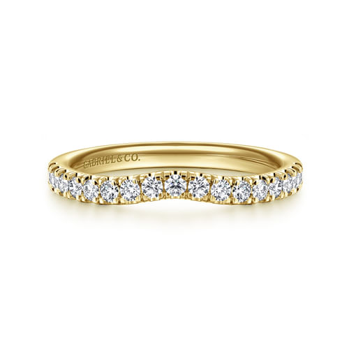 14K Yellow Gold Diamond Matching Wedding Band