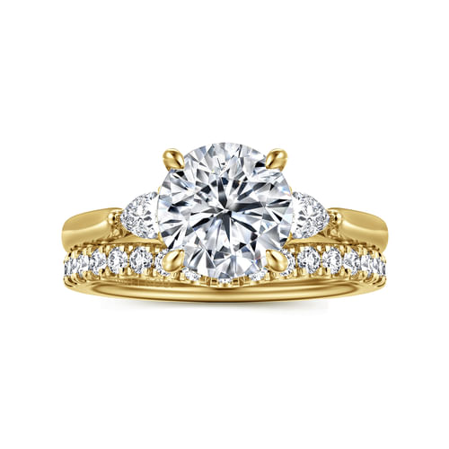 14K Yellow Gold Diamond Matching Wedding Band