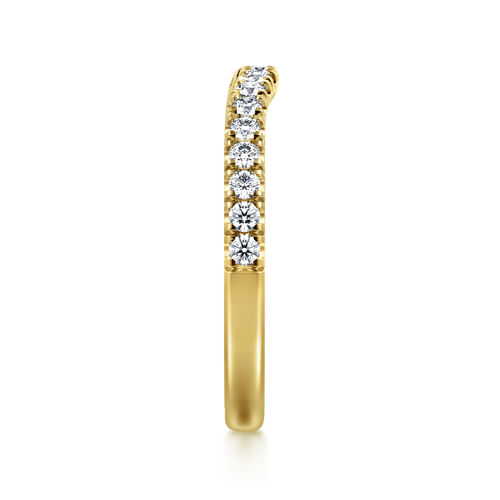 14K Yellow Gold Diamond Matching Wedding Band