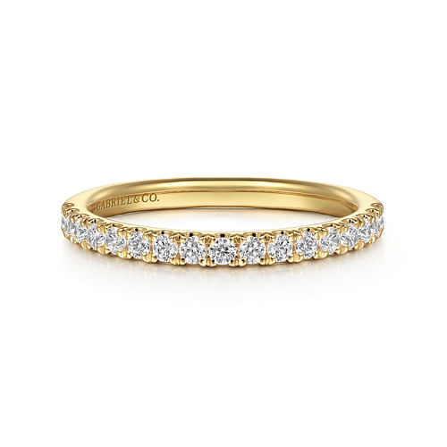 14K Yellow Gold Diamond Matching Wedding Band