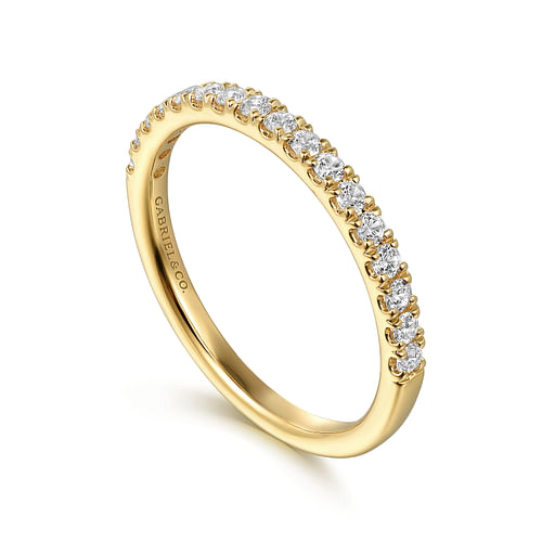 14K Yellow Gold Diamond Matching Wedding Band