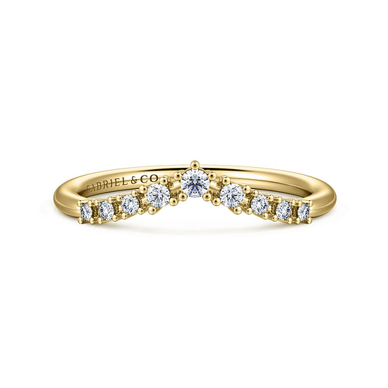 Gabriel - 14K Yellow Gold Diamond Matching Wedding Band