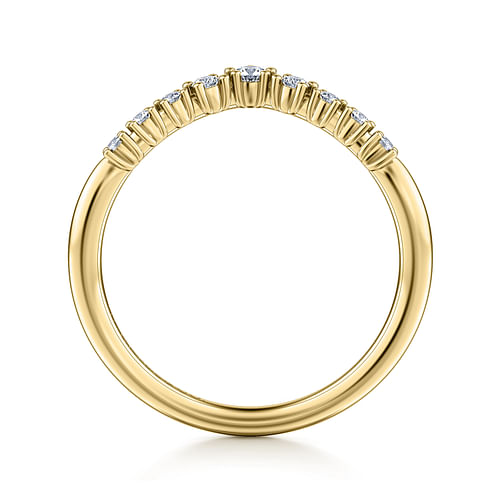 14K Yellow Gold Diamond Matching Wedding Band