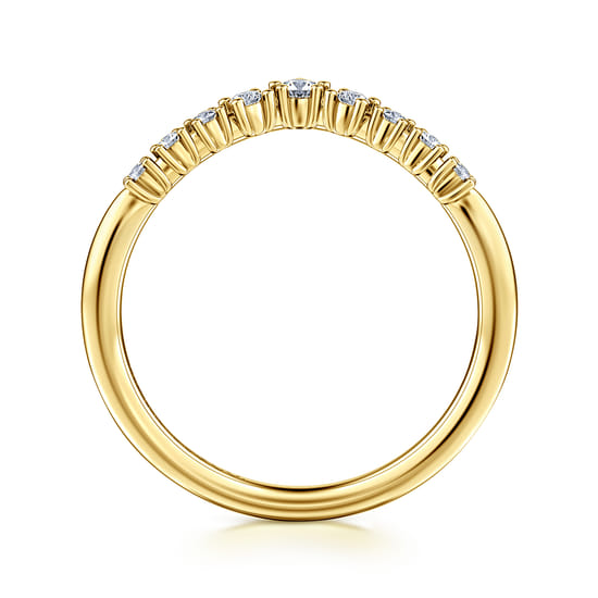 14K Yellow Gold Diamond Matching Wedding Band angle 2