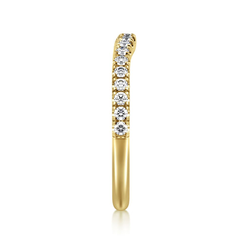 14K Yellow Gold Diamond Matching Wedding Band