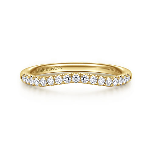 14K Yellow Gold Diamond Matching Wedding Band