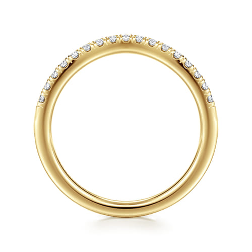 14K Yellow Gold Diamond Matching Wedding Band