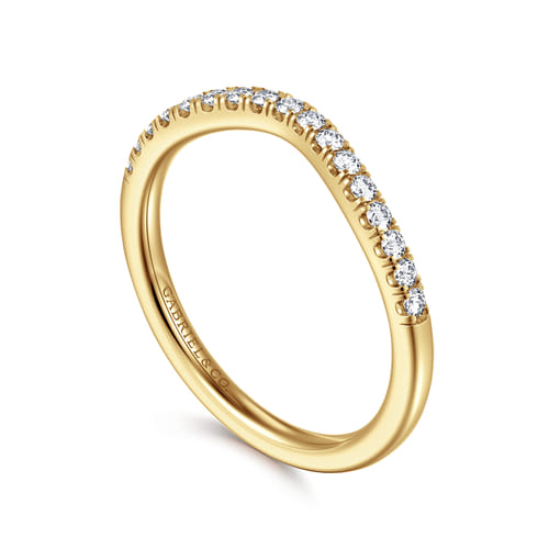 14K Yellow Gold Diamond Matching Wedding Band