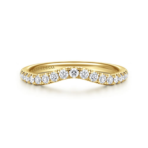 14K Yellow Gold Diamond Matching Wedding Band