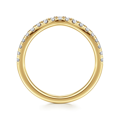 14K Yellow Gold Diamond Matching Wedding Band