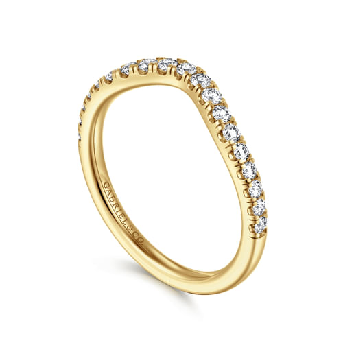 14K Yellow Gold Diamond Matching Wedding Band
