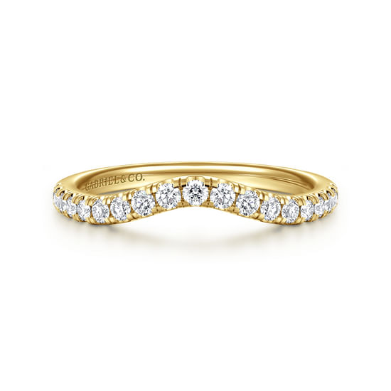 Gabriel - 14K Yellow Gold Diamond Matching Wedding Band