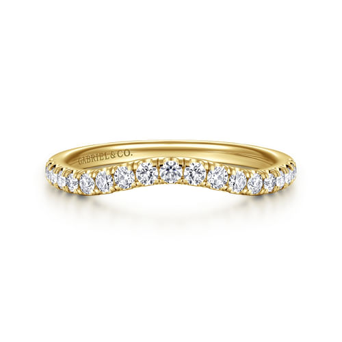 14K Yellow Gold Diamond Matching Wedding Band