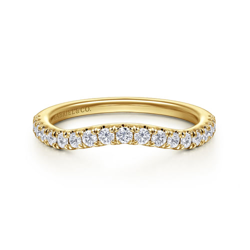 14K Yellow Gold Diamond Matching Wedding Band