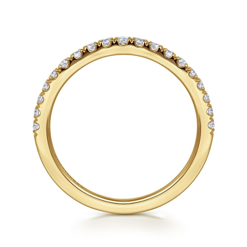 14K Yellow Gold Diamond Matching Wedding Band