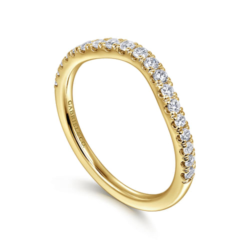 14K Yellow Gold Diamond Matching Wedding Band