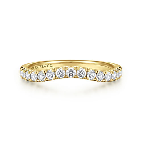 14K Yellow Gold Diamond Matching Wedding Band