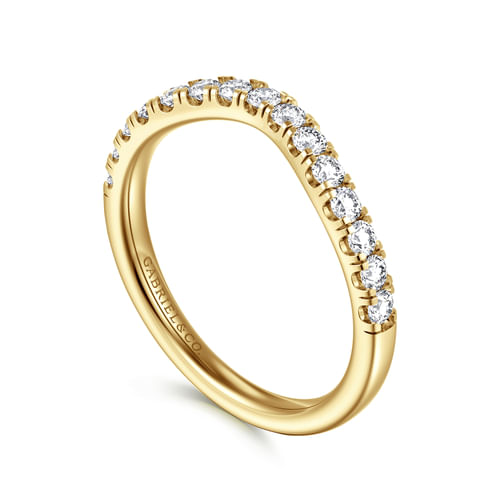 14K Yellow Gold Diamond Matching Wedding Band