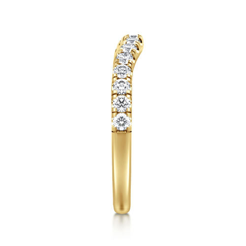 14K Yellow Gold Diamond Matching Wedding Band