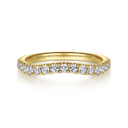 14K Yellow Gold Diamond Matching Wedding Band