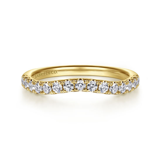 Gabriel - 14K Yellow Gold Diamond Matching Wedding Band