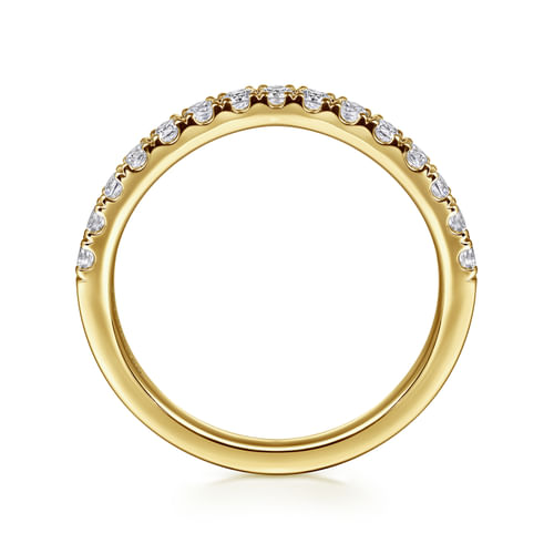 14K Yellow Gold Diamond Matching Wedding Band